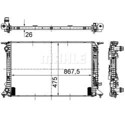 Радиатор охлаждающей жидкости AUDI A4 / A5 (B8) AT cr910000s