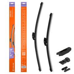 Щетки стеклооч бескаркас универс компл. (2шт.) 600/400мм (24"/16") 4 адптр (AWB-BK-600-400K)