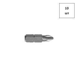 Бита удлиненная , крестообразный шлиц , (привод 1/4") PH 2х50 10шт FORTLUFT sts027317