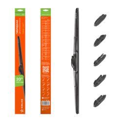 Щетка стеклоочистителя гибрид 500мм (20") 3 адаптера (AWB-H-510)