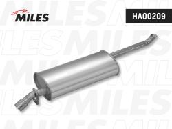 HA00209 Глушитель OPEL VECTRA A 1.4/1.6/1.8/1.7D/TD 88-95(SEDAN) алюминизированный