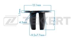 Клипса крепёжная Mitsubishi Nissan Subaru Toyota (миним. кол-во заказа 10 шт) be-1911