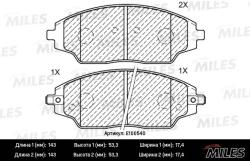 E100540 Колодки тормозные CHEVROLET AVEO 11-/COBALT 13- передние SemiMetallic