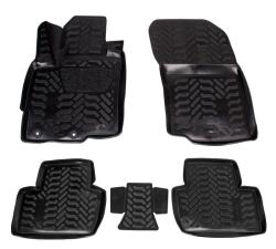 AIRLINE ACM-PS-87 Ковры для Mitsubishi Outlander (06-), 5 шт., выс.борт, 3D с подпятником, ТЭП, черн.