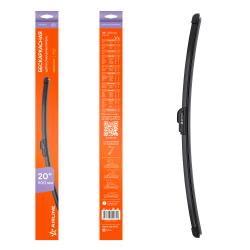 Щетка стеклоочистителя бескаркас 500мм (20") 1 адаптер (Hook 9x3, 9x4 - Крючок 9x3, 9x4) (AWB-BKP-510)