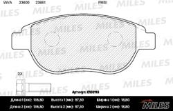 E100115 Колодки торм.CITROEN C4/BERLINGO/FIAT DOBLO/PEUGEOT 307/PARTNER пер.SemiMetallic