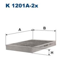 Фильтр салона MB W215/W221 угольный (упак.2шт.) K 1201A-2X
