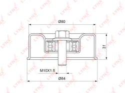 Ролик ремня приводного MITSUBISHI L200 2.5D YM325101