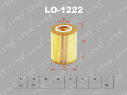 Фильтр масляный CHRYSLER 300C 3.0D/MB W204/W211/W164/W251/SPRINTER 906 3.0D LO-1222
