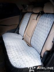 AIRLINE ASC-B-02 Накидка "Алькантара", задняя (3 предмета), серая, универсальная