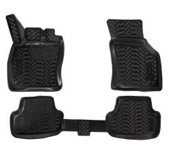 AIRLINE ACM-PS-72 Ковры для VW Golf VII (12-), 4 шт., выс. борт, 3D с подпятником, ТЭП, черн.