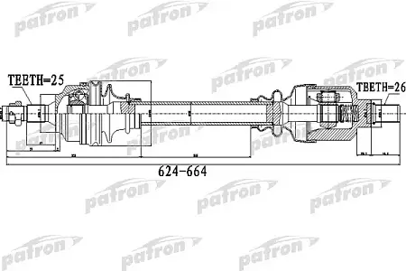 PDS0482 Полуось