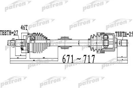 PDS0511 Полуось