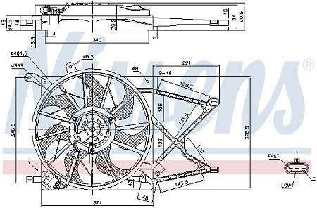 Вентилятор радиатора ASTRA G/ZAFIRA -05 85185