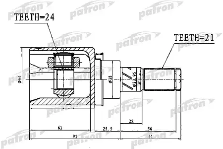 ШРУС PCV1761