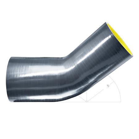 Силиконовый изгиб-переходник 76-89мм 45 градусов shb768945