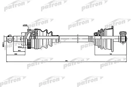 PDS1601 Полуось