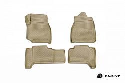 Коврики 3D в салон TOYOTA Land Cuiser (J100)98-07 П.Р.4WD,дизель,АКПП,4 шт.(п-н) ELEMENT3D48139210