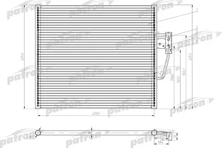 PRS1054 Радиатор кондиционера