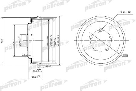 PDR1001 Барабан тормозной