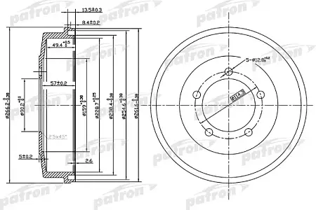 PDR1002 Барабан тормозной