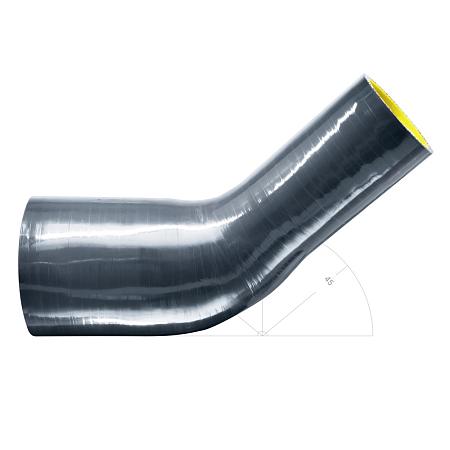 Силиконовый изгиб-переходник 50-76мм 45 градусов shb507645
