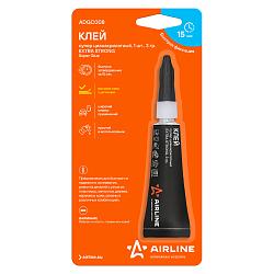 Клей супер цианакрилатный EXTRA STRONG, 1 шт., 3 гр., блистер с подвесом ADGC008