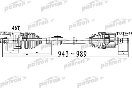 PDS0512 Полуось
