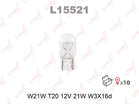 Лампа W21W T20 12V 21W W3X16d L15521