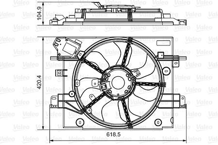 Вентилятор радиатора RENAULT DUSTER 10- 696 880