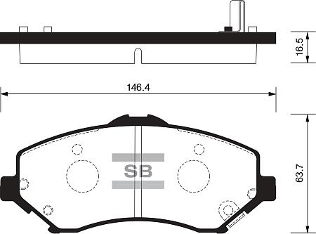 Колодки передние SP2185
