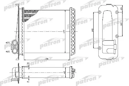 PRS2046 Радиатор отопителя