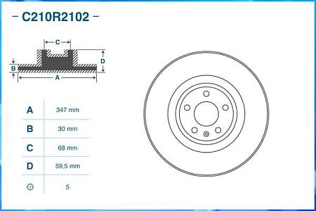 Диск тормозной передний C210R2102