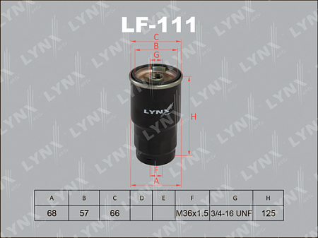 Фильтр топливный MAZDA/TOYOTA DIESEL LF-111