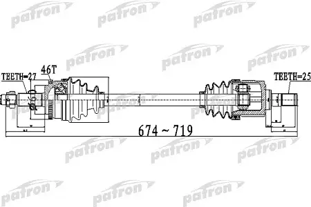 PDS0496 Полуось
