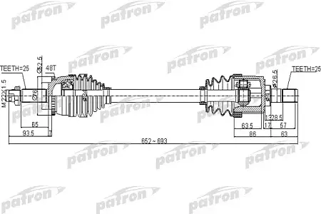 PDS0504 Полуось