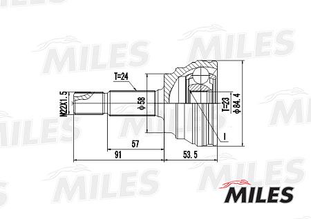 GA20483 ШРУС TOYOTA ECHO/YARIS 1.5 99-06 нар.