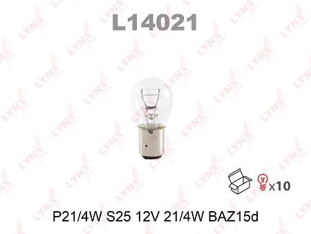 Лампа P21/4W S25 12V 21/4W BAZ15D L14021