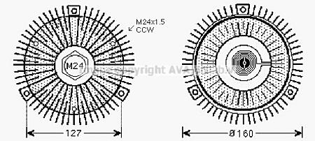Вискомуфта BMW E36/E39/E38 2.5 TD/TDS BWC353