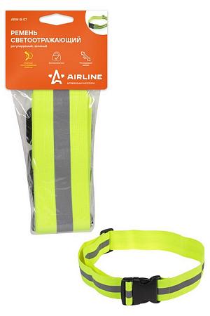 AIRLINE ARW-B-07 Ремень светоотражающий, регулируемый размер, зеленый