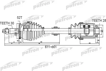 PDS0501 Полуось
