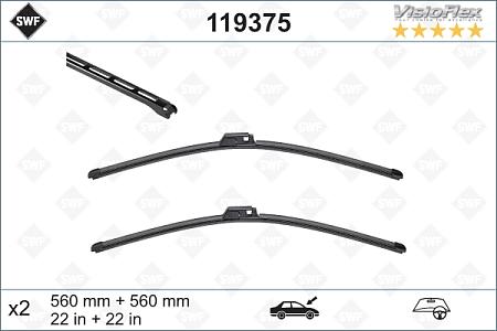 Щётки с/о 560/560мм Visiolflex 119 375