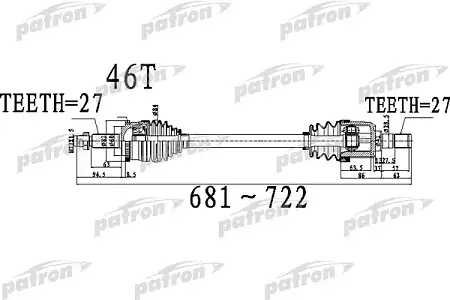 PDS0490 Полуось