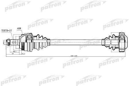 PDS0249 Полуось