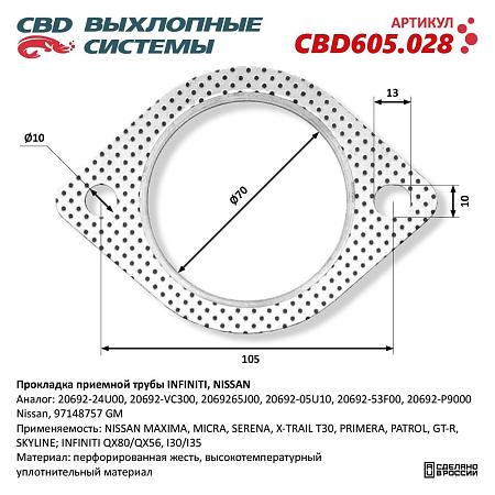 Прокладка приемной трубы CBD605.028