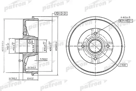 PDR1347 Барабан тормозной