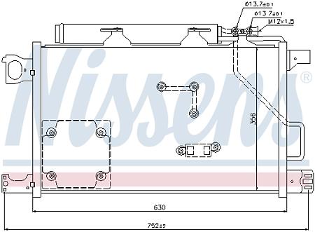 Конденсер MB W203 2.7 CDI 00- 94857