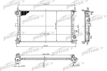 PRS3429 Радиатор системы охлаждения