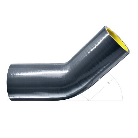 Силиконовый изгиб-переходник 50-57мм 45 градусов shb505745