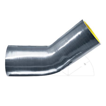 Силиконовый изгиб-переходник 70-76мм 45 градусов shb707645